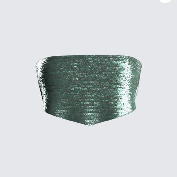 Millie Sequin Triangle Top - Picture 1 of 3